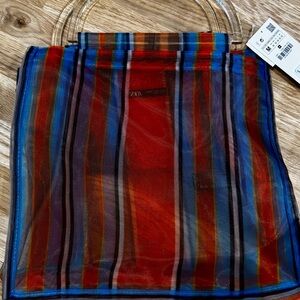 Zara Vibrant Striped Pencil Skirt